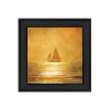 Trendy Decor 4U "Golden Solo Sailboats" Framed Wall Art for Living Room, Wall Art Print for Home Decor, Bedroom Wall Art by Bluebird Barn